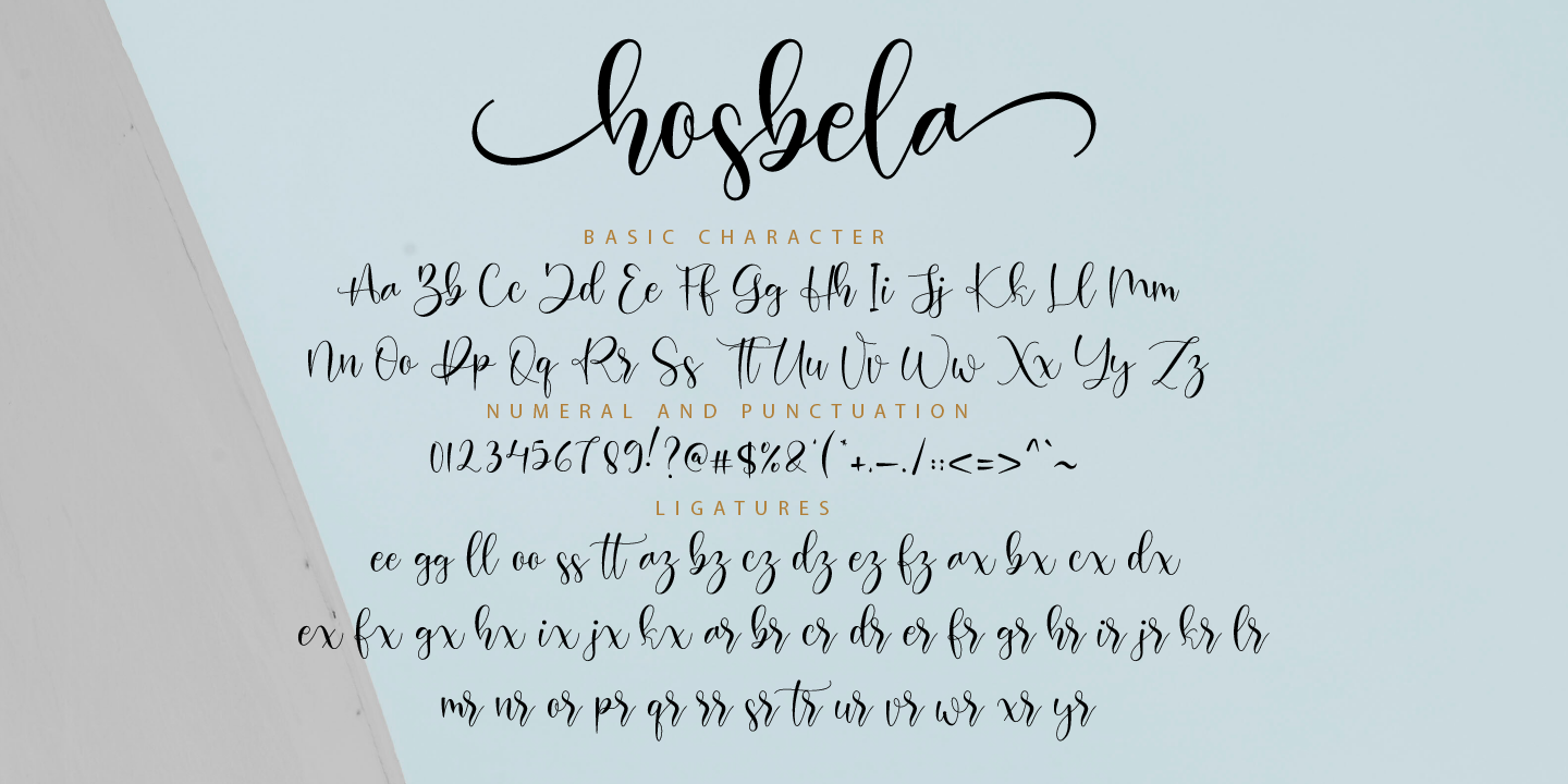Beispiel einer Hosbela-Schriftart #3